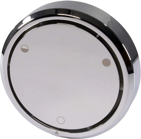 Universal Deep Soak PVC Bath Drain In Polished Chrome With European Tip Toe Push Drain showing polished chrome finish