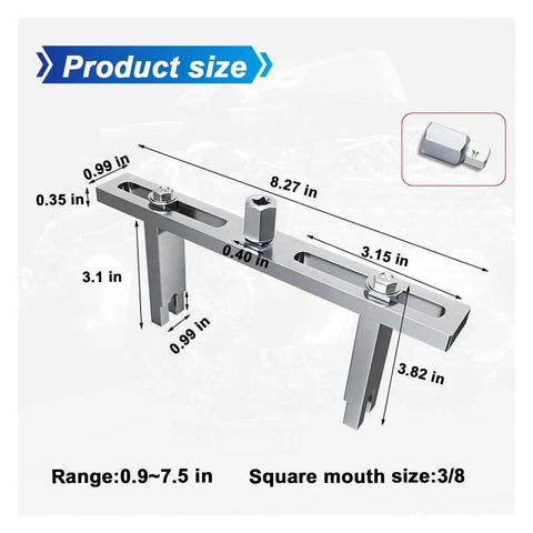 Universal Fuel Pump Removal Tool With Adjustable Lock Ring Spanner For Most Vehicles dimensions and design