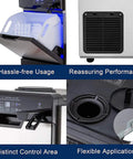 Top Tier Counter Top Ice Maker Delivers Sixty One Pounds Daily Lightning Fast Five Minute Cycle Comes With Scoop And Removable Basket Food Grade Abs Shell For Home Or Garage Parties A Total No Brainer, showing ice basket and control panel.