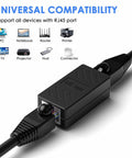 RJ45 Ethernet Cable Extender Coupler Kit for Cat5 to Cat8 Cables Plug and Play Inline Female Jack Connector with Nickel Plated Contacts
