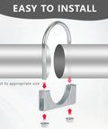 Diagram of Heavy Duty 2 Inch U Bolt Clamps Saddle Type Anti Corrosion Muffler Clamps 2 Pack For Exhaust System Featuring Installation Steps