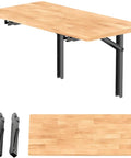 Space Saving Wall Mounted Folding Workbench For Garage And Workshop, Heavy Duty Fold Down Table Desk That Holds Up To 550 Lbs, 32x18 in