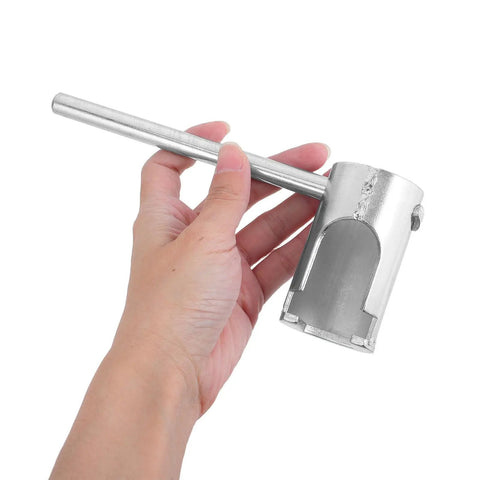 Heavy Duty Steel Fire Sprinkler Wrench For Concealed Heads Anti Grip Handle, held in hand for easy use.