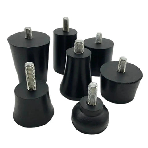 Adjustable Furniture Feet Pads Set 40 Pcs M6 And M8 With Screws Black Anti Slip Rubber Leveling Foot Pads For Chairs And Tables Close-up View