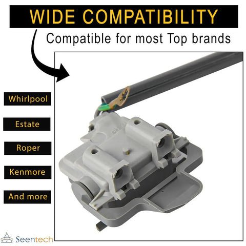 Washer Lid Switch Replacement 3949247 For Whirlpool And Kenmore Washers Direct Fit With 3949237, gray mechanism.