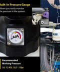 Hydraulic Brake And Clutch Pressure Bleeding System 3L Kit with built-in pressure gauge and fluid receiver for easy maintenance