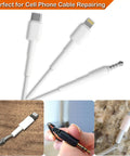Heat Shrink Tubing Kit For Diy Cable Repair With Adhesive Lined White Tubing Shrink Ratio 3 To 1 close-up on cable repairs.