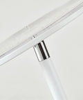 Close-up of the Sky LED Floor Lamp Torchiere Lit And Super Bright Dimmable Tall Standing Lamp head and pole connection.