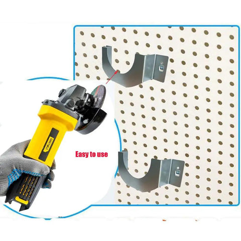 Two Pack Vertical Wall Mount Grinder Holder Bracket For Angle Grinders Space Saving Rack Keeps Your Workshop Clutter Free And Ready To Grab Upright Storage Durable Metal Construction Easy Access Compact Wall Mount For Grab And Go Grinds