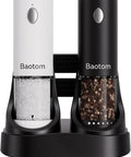 Upgraded Electric Salt And Pepper Grinder Set With Dual Charging Base, Rechargeable Operation Eliminates Frequent Battery Replacement For Eco Friendly Convenience In Your Home Kitchen Setup Today.
