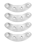 Three Pairs Metal Heel Plates For Shoes And Boots Iron Sole Protectors Anti Wear Pads Heel Taps Tips With Screws For Outdoor Hiking