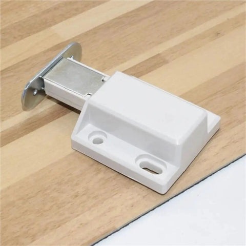 Magnetic Touch Cabinet Latch Hands Free Opening No Fuss No Handle Design Easy Install Push To Open Release Lock shown on surface