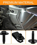 All In One M6 U Clip Automotive Kit With Speed Nuts And Screw Clips For Engine Splash Shield And Fender Liner Car Accessories Heavy Duty Carbon Steel Hardware, M6 bolt and U-nut clip installed