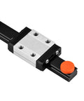 Close-up of 600mm MGN9 Linear Sliding Rail Guide With MGN9C Carriage Block, made of stainless steel and bearing steel for 3D printer use