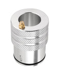 Close-up of 44mm Front And Rear Wheel Bearing Greaser Aluminum UTV Tool With O Ring Sealed Design showing knurled grip and grease fitting.