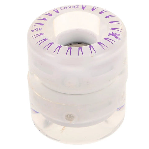 Lit Up Roller Skate Wheels With Bearings 2 Pack LED Quad Lighted Replacement Wheels showing 58x32 size and detailing.