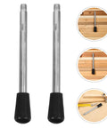 Two Pack M10 Threaded Clamping Rod Handles Metal Revolving Handwheel For Drill Press And Lathe, Front View