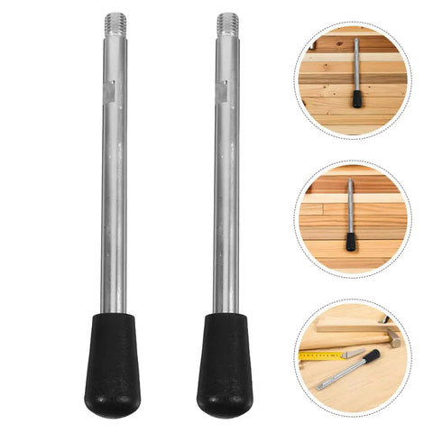 Two Pack M10 Threaded Clamping Rod Handles Metal Revolving Handwheel For Drill Press And Lathe, Front View