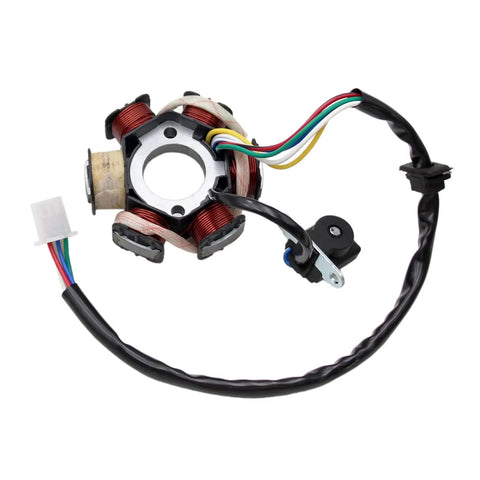 GY6 6 Coil 5 Wire AC Stator Magneto For 125cc 150cc ATVs Go Karts Scooters Mopeds UTVs And Dune Buggy Replacement Alternator