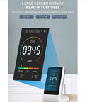 Real Time NDIR CO2 Detector For Your Home Office Infrared Carbon Dioxide Monitor With Temperature And Humidity Readouts Clock Display
