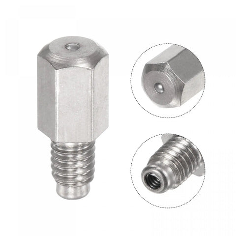 Brass Straight Grease Fitting M3 X 0.5mm Thread Hydraulic Lubrication Fittings Kit 10 Pack For Machines And Gearheads, hexagonal detail