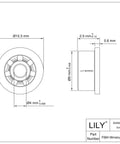 Pro Grade F684 ZZ Flange Ball Bearing 4x9x4mm Set of 10 Miniature Flanged Bearings Double Shield Chrome Steel for 3D Printer Extruders Voron Models and Micro Robotics technical drawing with dimensions