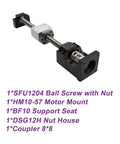 Super Cool SFU1204 Ballscrew Kit With 300mm Rod Dia 12mm Pitch 4mm C7 Grade Plus Single Ball Nut And BF10 HM10 DSG12H Coupler For CNC Build