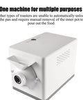 No Sweat Automatic Coffee Bean Roaster Featuring One Click Roast Cycle And Precision Temperature Controls For Even Browning and Top Shelf Flavor For Commercial Cafes - White machine with unloading chute