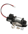 Heavy Duty Electric Winch With Remote Control For 1/8 And 1/10 Scale Crawlers Car Features All Metal Construction accuracy controlled power close-up view.