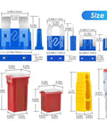 Fuses Assortment Kit With Standard And Small Blade Fuses 304 Pcs Box Shaped Set Includes Low And Tall Profile Fuses And Puller For Auto And Home Electrical Protection size chart.