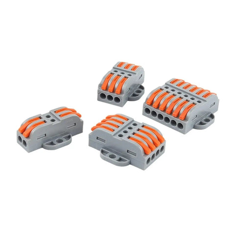 Universal Wire Connectors With Fixed Hole Design DIY Friendly Compact Wiring Terminal Block For Home Electrical Projects Durable 22 Gauge To 4 Millimeter Range 5 Pack