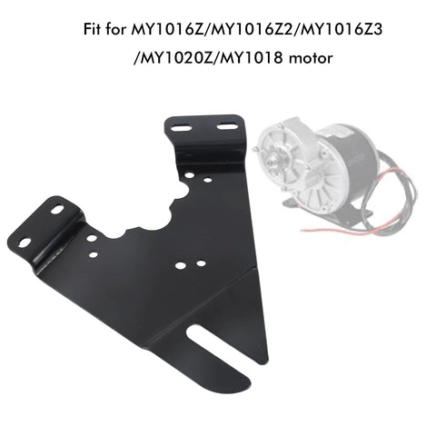 Electric motor mounting plate, black iron base for bicycle motors; compatible with MY1016Z/MY1020Z/MY1018