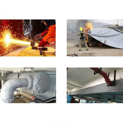 Heavy Duty Welding Blanket With High Heat Fireproof Cloth Silicone Coated Fiberglass Fire Resistant Fabric in various uses