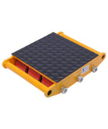 Heavy Duty Machine Dolly Skate With 15 Ton Capacity moves industrial equipment on a durable steel platform with polyurethane rollers.