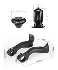 Dope Nylon MTB Inner Bar Ends For Mountain Bikes With Cap Pack And Wrench, ergonomic handlebar ends, black, dimensions shown
