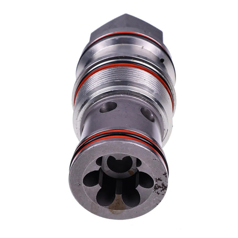 CKIBXCN hydraulic control check valve cartridge, metal body with red O-rings, Sun Hydraulics compatible - front view