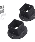 Heavy Duty Metal Post Base Anchors For Fence Railings Privacy Panels Gazebos Pergolas And Mailbox Brackets Built To Last visible with screws