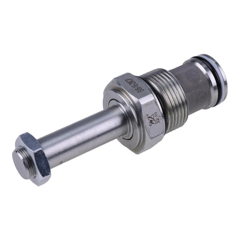 2-Way Solenoid Valve SV16-20-0-N-00 SV16200N00 for hydraulic systems, side view of rugged industrial grade flow control valve.