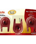 Universal 2-Inch Toilet Tank Flapper Set, 3 Pack, Easy Install No-Fuss Replacement, Long-Lasting Rubber Seal Made in USA Red