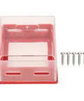 Transparent Emergency Stop Button Cover Lockout Ready with 5 screws, clear protection box for switches, size 2.95x2.95x1.97 inches