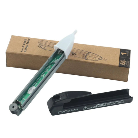 Non Contact Voltage Tester Pen With Led Flashlight And Buzzer Alarm AC Voltage Detector From 60V To 1000V showing internal components