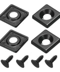 4 Pack Aluminum End Caps For 20x20mm TSlot Extrusions Black 7mm Dia EU Standard Durable Fit For CNC, screws visible
