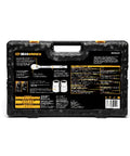 Rear view of the blow mold case for 185 Piece Pro Grade Mechanics Hand Tool Set With 1/4 3/8 And 1/2 Inch Drive Ratchets