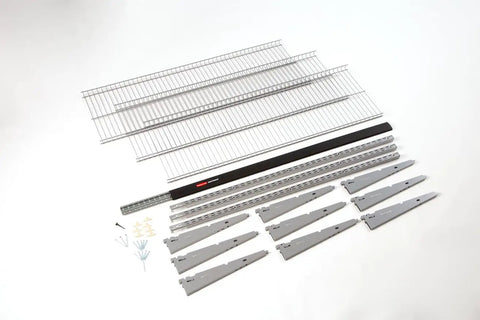 Customizable Wall Shelving System With Adjustable Hooks And Heavy Duty Rails For Garage Or Workshop Storage No Sweat Assembly Rock Solid 350 Lbs Per Shelf Capacity Get Your Space Sorted Today