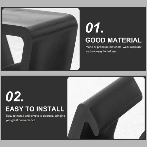 Close-up of 12 Pack Outdoor Patio Furniture Clips showing black material and easy installation features.