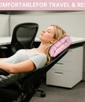 Two In One Travel Blanket And Pillow Ultra Soft And Compact For Airplane Travel With Luggage Strap And Clip Pink 61 By 43 Inches