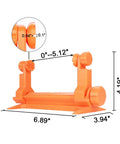 Orange Omnifixo style soldering holding stand with measurements, Soldering Helping Hands Kit With Adjustable Third Hand Clamp For PCB Work