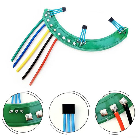 Hall Sensor Cable For Electric Bikes And E Bikes With 60 Degree Phase Plate For Differential Motors Hall PCB With Wire