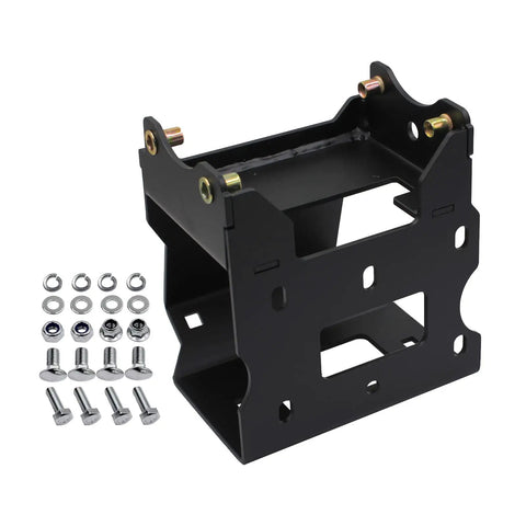 Heavy Duty ATV Winch Mount for Sport ATVs With 2000 to 3600 Lb Winch Capacity, mounting plate with bolts and washers