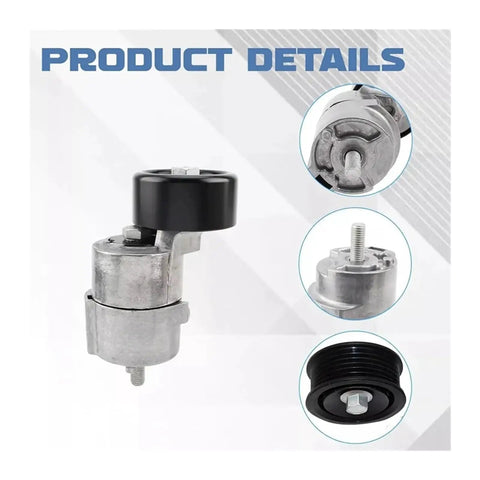 Heavy Duty V Ribbed Belt Kit With Tensioner And Idler Pulley For Hyundai Kia 2.0 And 2.4 Liter L4 Engines, steel pulley details